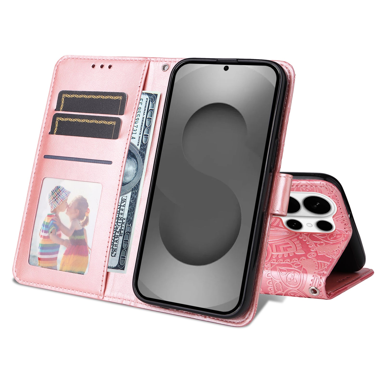 For-Samsung-Galaxy-S26-Ultra-Case-Sunflower-Imprint-Leather-Wallet-Phone-Cover-Pink