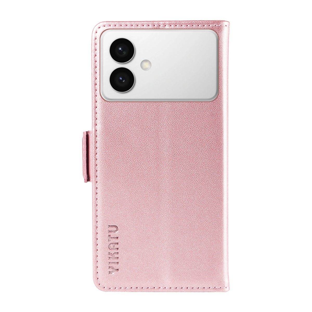 For-Samsung-Galaxy-S26-Edge-Wallet-Phone-Case-YIKATU-YK-003-Leather-Stand-Cover-Rose-Gold