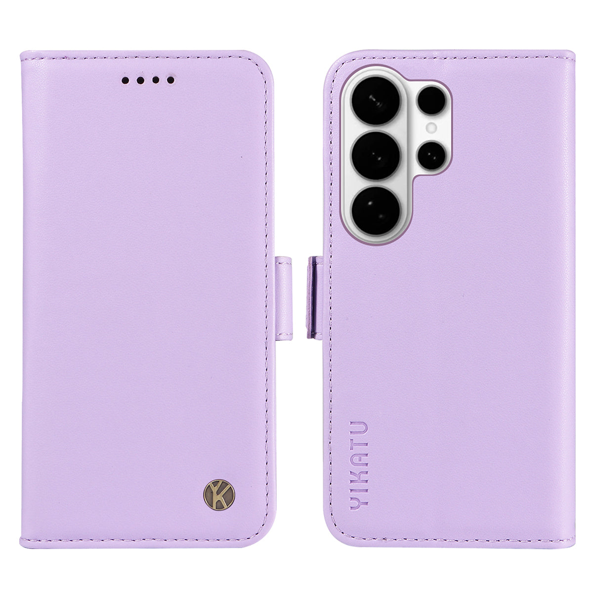 For-Samsung-Galaxy-S26-Ultra-Wallet-Phone-Case-YIKATU-YK-003-Leather-Stand-Cover-Light-Purple