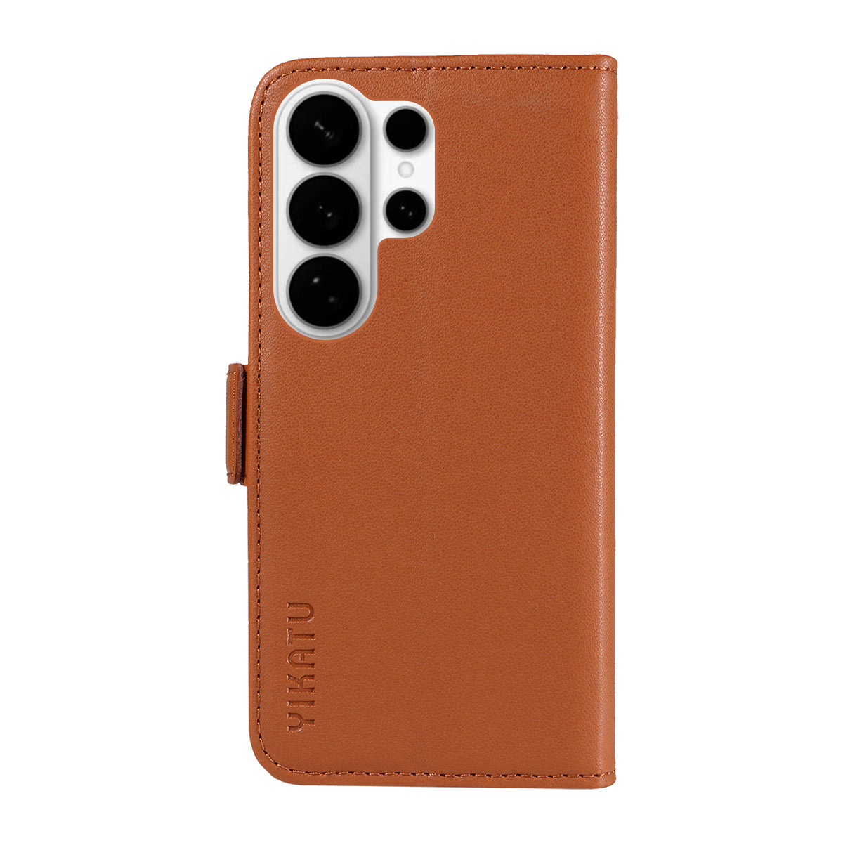 For-Samsung-Galaxy-S26-Ultra-Wallet-Phone-Case-YIKATU-YK-003-Leather-Stand-Cover-Brown