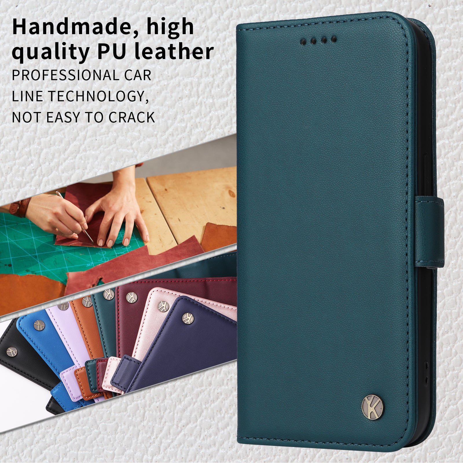 For-Samsung-Galaxy-S26-Ultra-Wallet-Phone-Case-YIKATU-YK-003-Leather-Stand-Cover-Green
