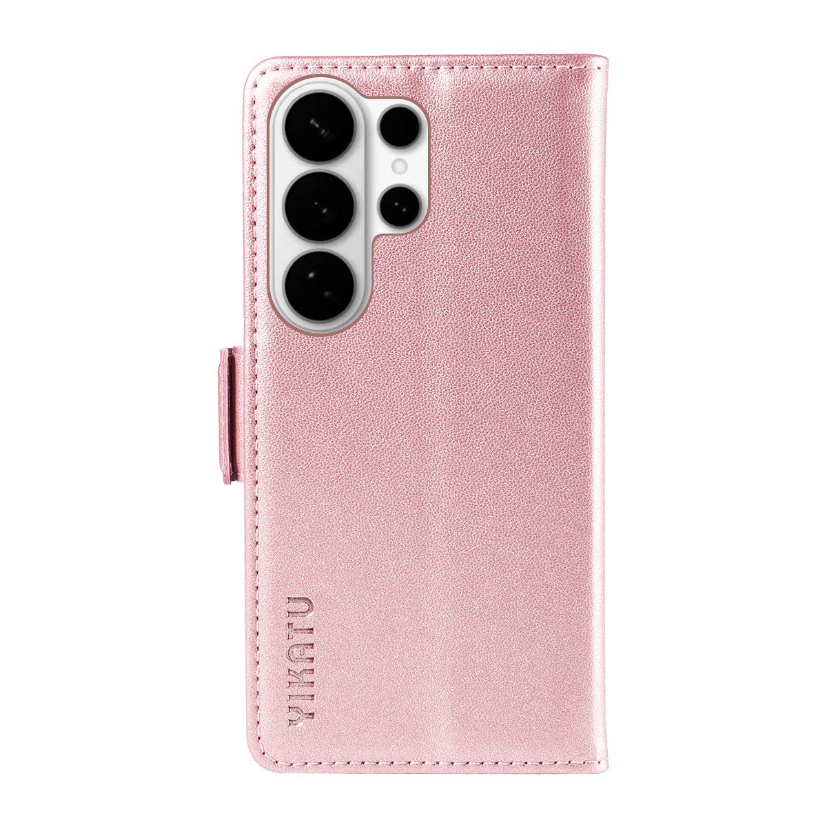 For-Samsung-Galaxy-S26-Ultra-Wallet-Phone-Case-YIKATU-YK-003-Leather-Stand-Cover-Rose-Gold