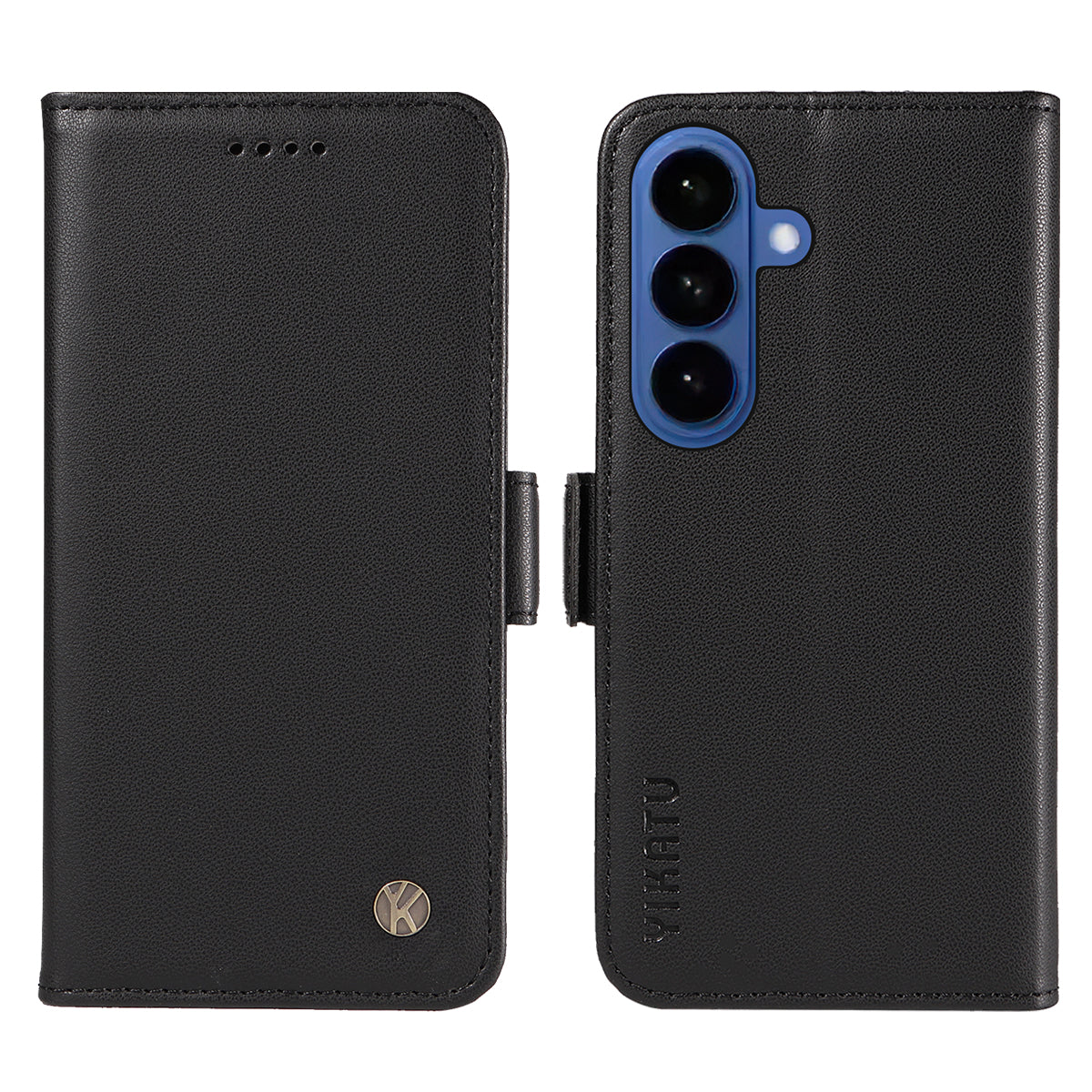 For-Samsung-Galaxy-S26-/-S26-Pro-Wallet-Phone-Case-YIKATU-YK-003-Leather-Stand-Cover-Black