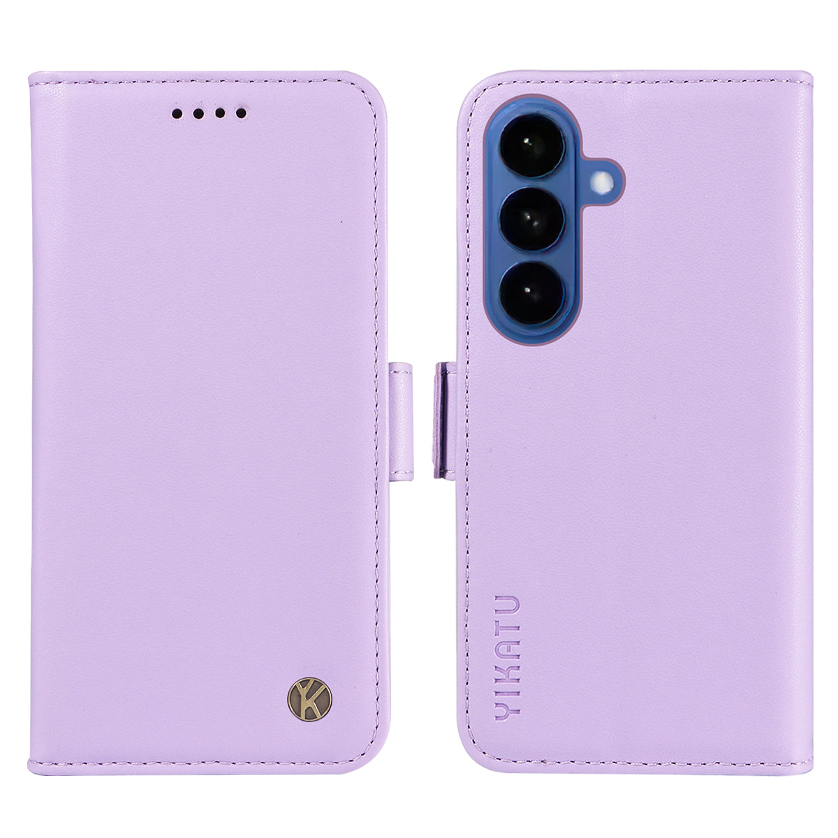 For-Samsung-Galaxy-S26-/-S26-Pro-Wallet-Phone-Case-YIKATU-YK-003-Leather-Stand-Cover-Light-Purple