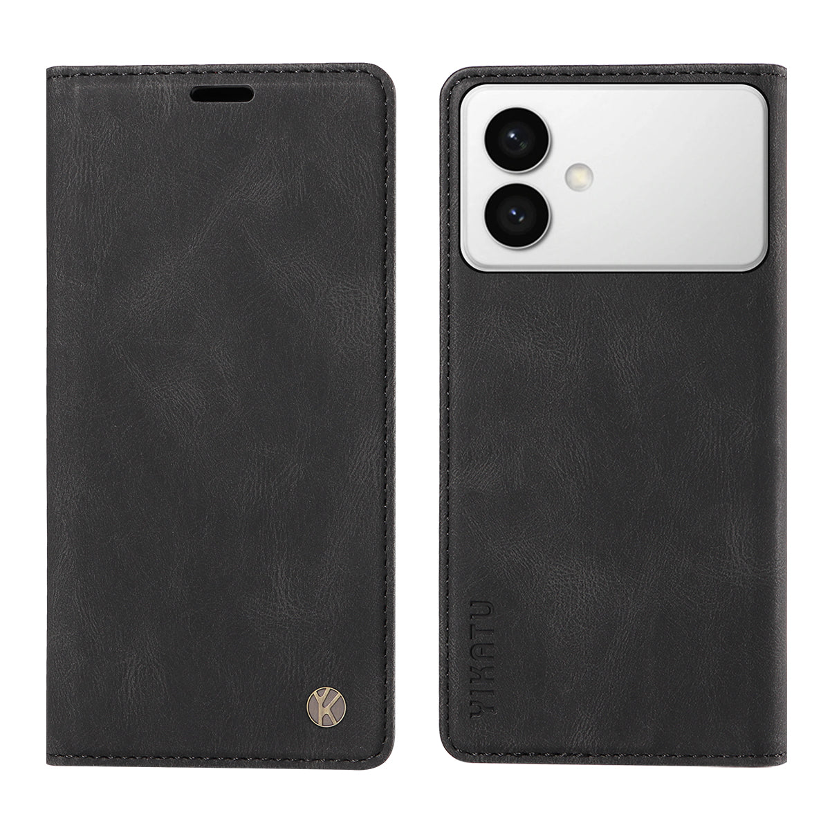 For-Samsung-Galaxy-S26-Edge-Leather-Cover-YIKATU-YK-004-Skin-Touch-Wallet-Phone-Cases-Black