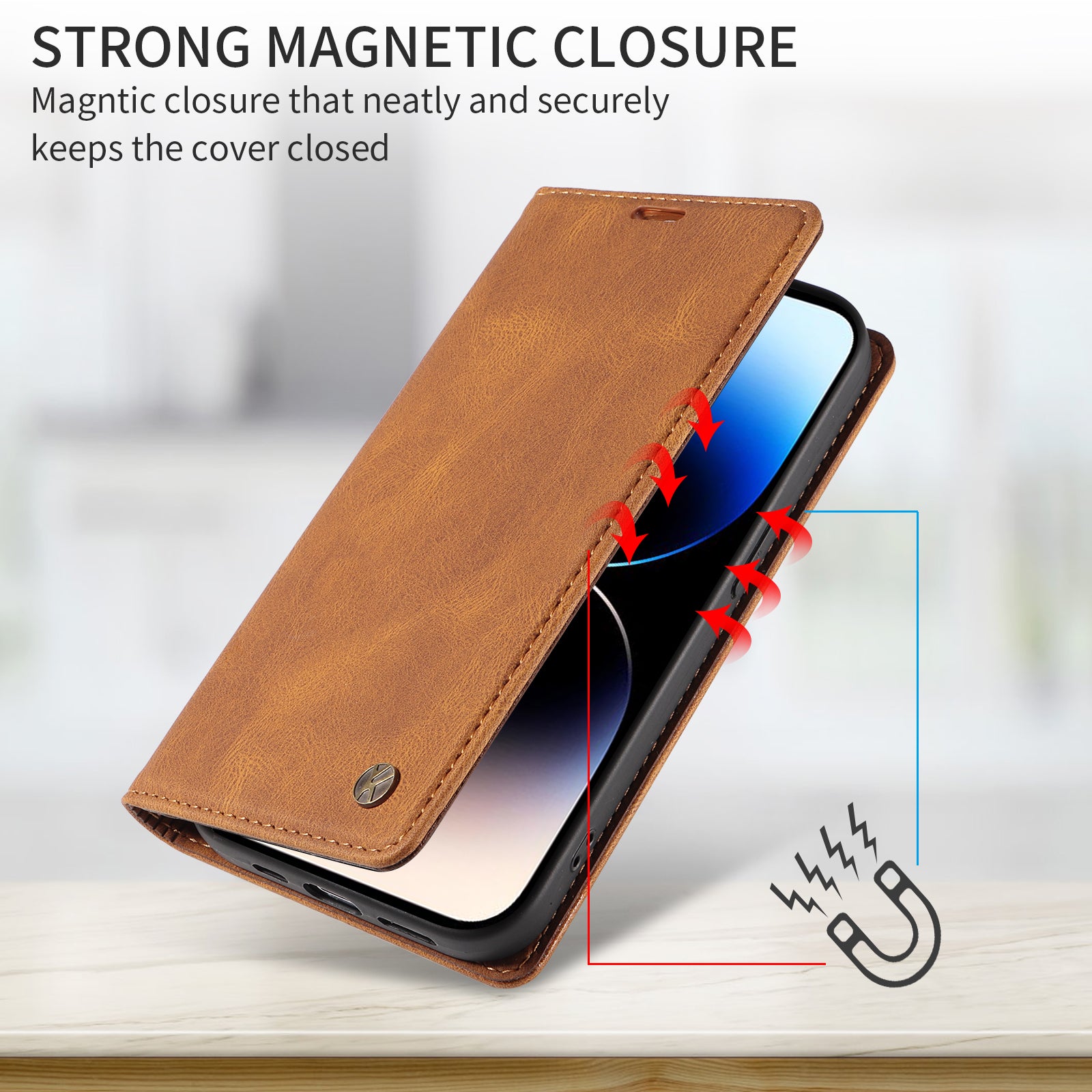 For-Samsung-Galaxy-S26-Edge-Leather-Cover-YIKATU-YK-004-Skin-Touch-Wallet-Phone-Cases-Brown