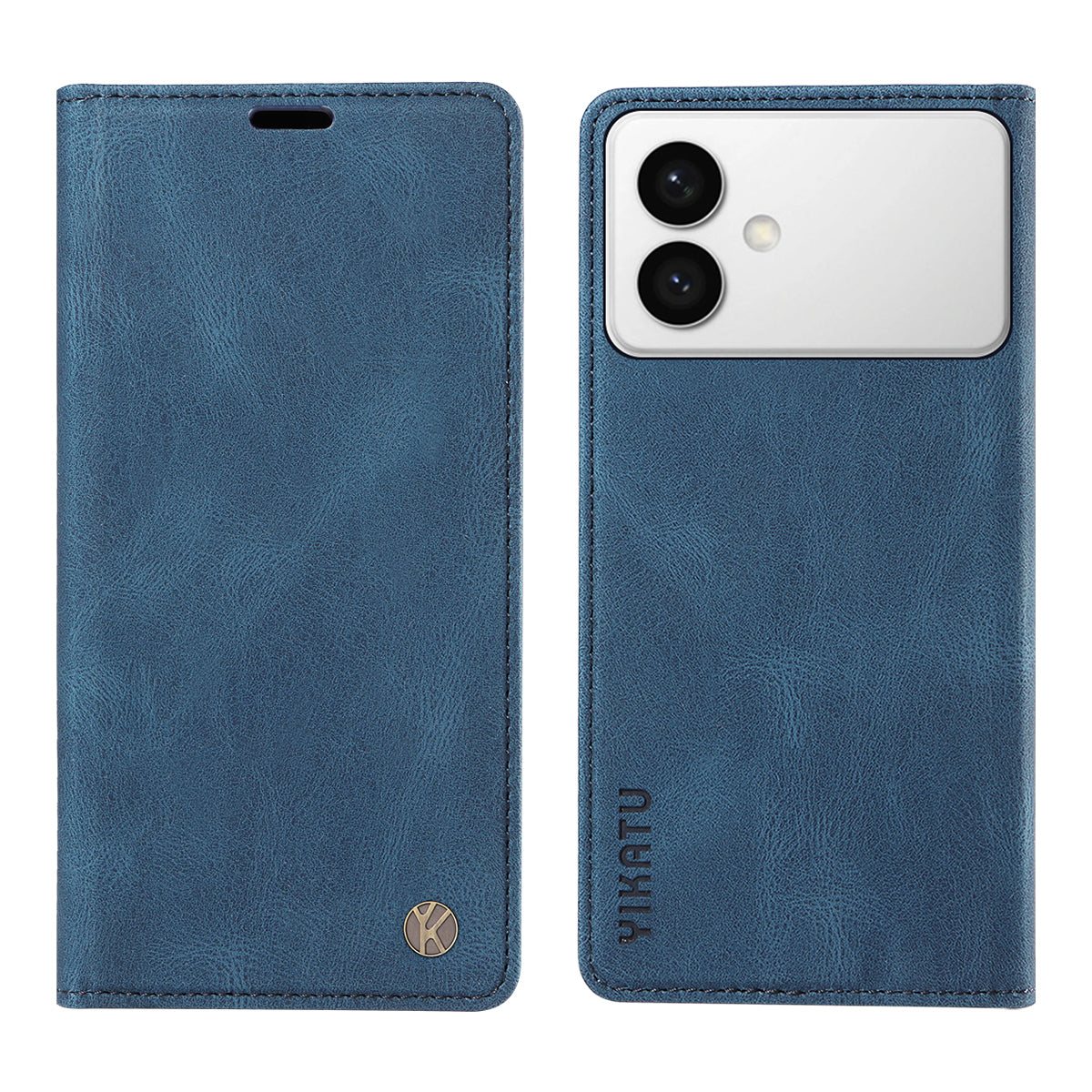 For-Samsung-Galaxy-S26-Edge-Leather-Cover-YIKATU-YK-004-Skin-Touch-Wallet-Phone-Cases-Blue