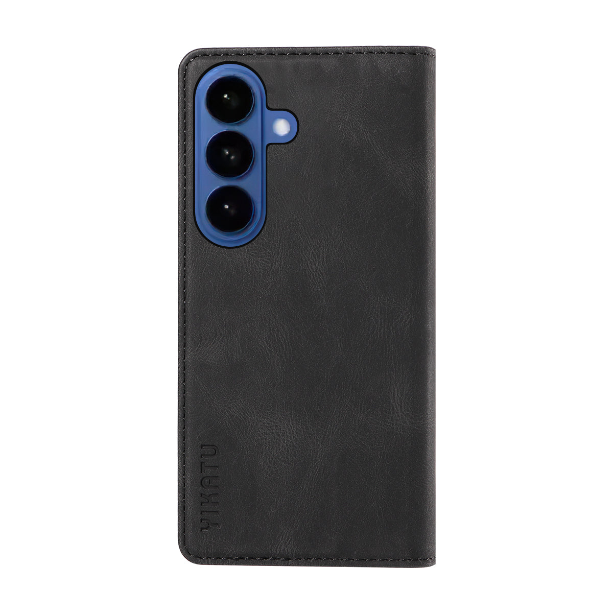 For-Samsung-Galaxy-S26-/-S26-Pro-Leather-Cover-YIKATU-YK-004-Skin-Touch-Wallet-Phone-Cases-Black