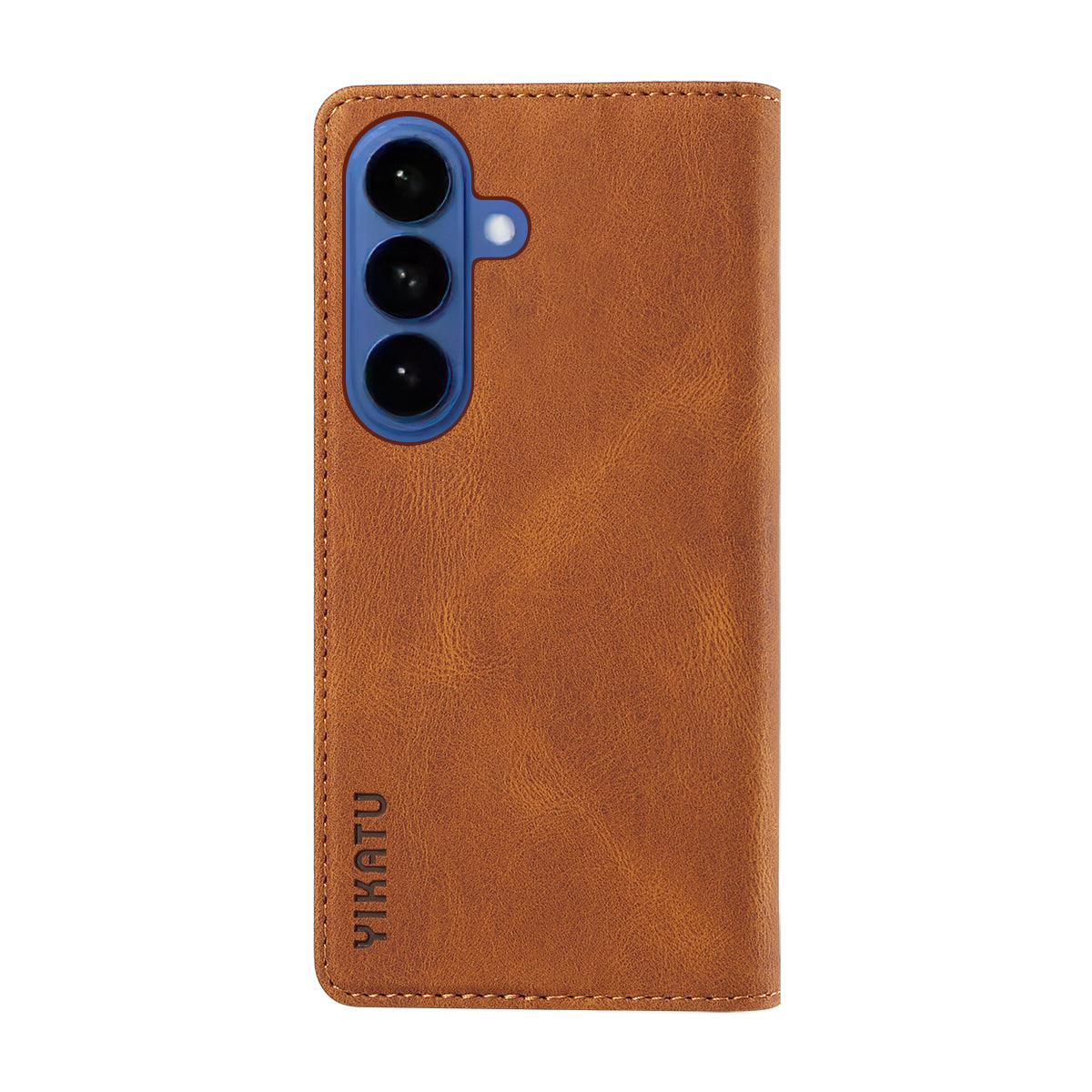 For-Samsung-Galaxy-S26-/-S26-Pro-Leather-Cover-YIKATU-YK-004-Skin-Touch-Wallet-Phone-Cases-Brown