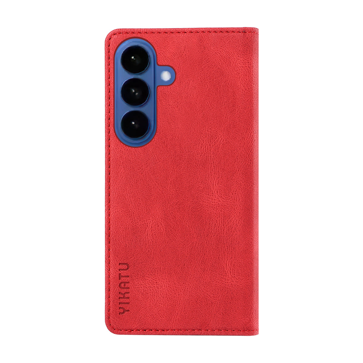 For-Samsung-Galaxy-S26-/-S26-Pro-Leather-Cover-YIKATU-YK-004-Skin-Touch-Wallet-Phone-Cases-Red