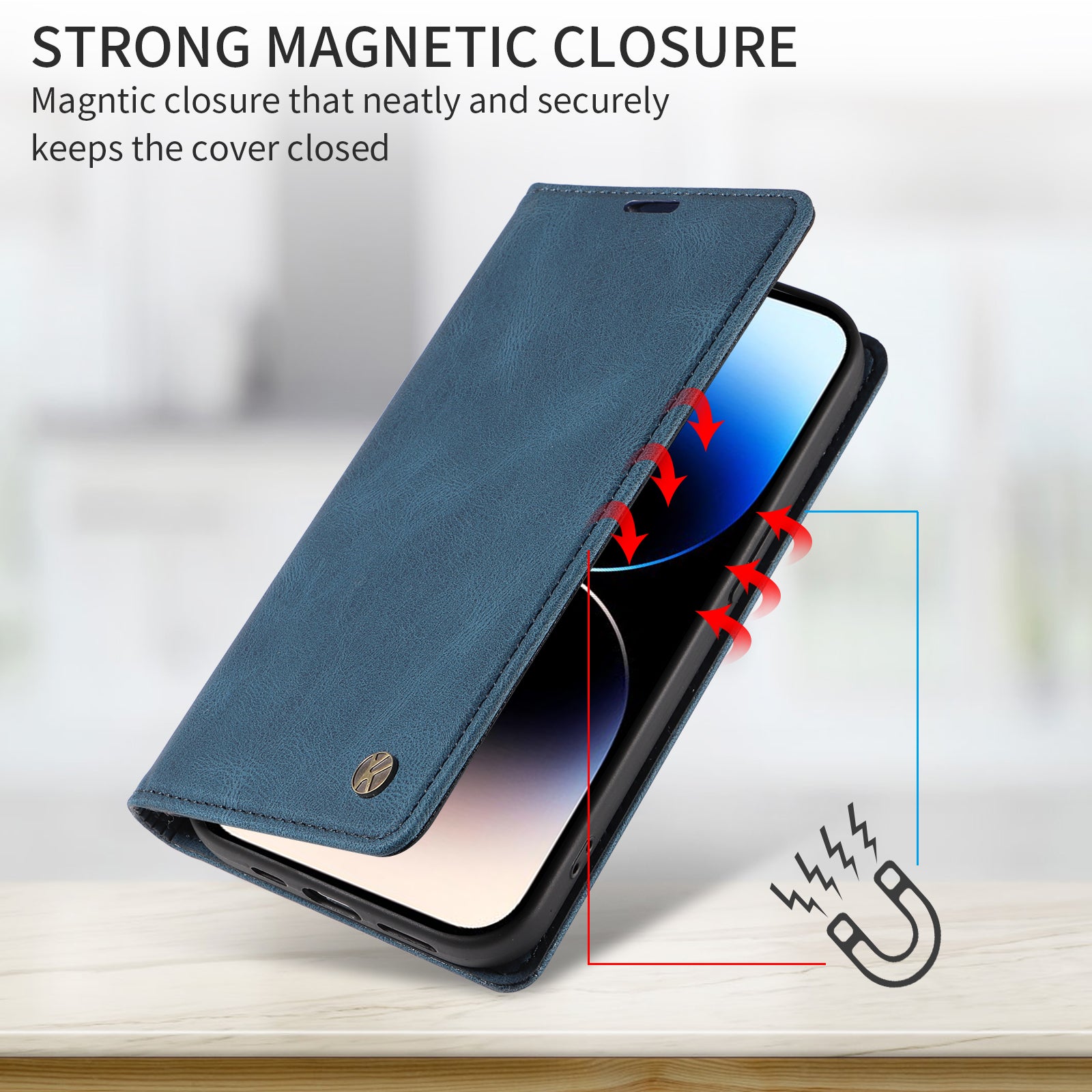 For-Samsung-Galaxy-S26-/-S26-Pro-Leather-Cover-YIKATU-YK-004-Skin-Touch-Wallet-Phone-Cases-Blue