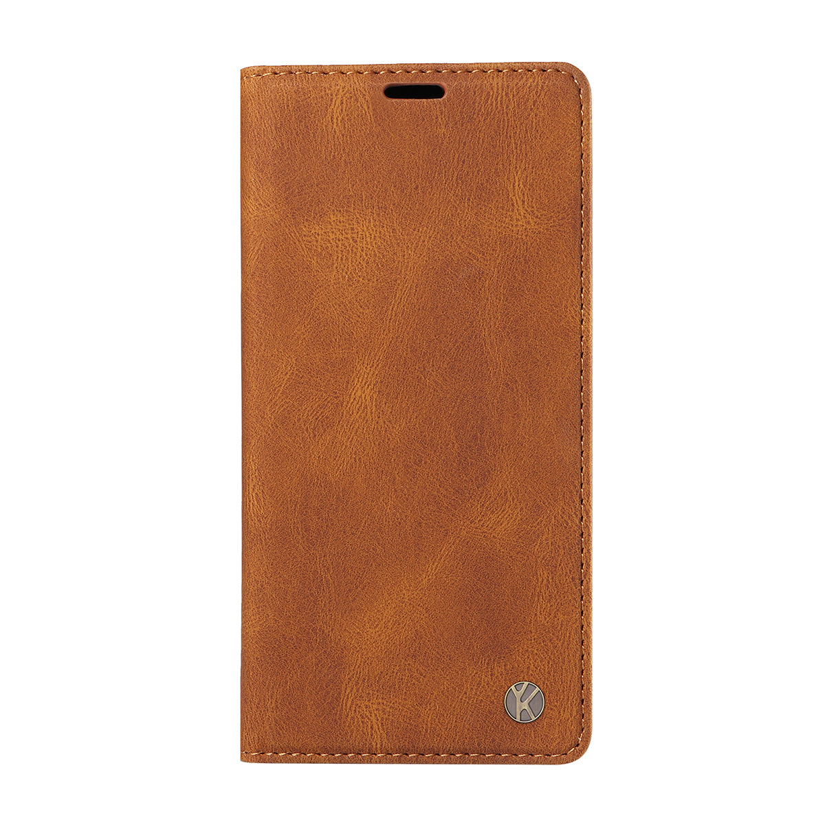 For-Samsung-Galaxy-S26-Ultra-Leather-Cover-YIKATU-YK-004-Skin-Touch-Wallet-Phone-Cases-Brown