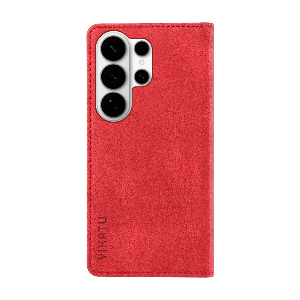 For-Samsung-Galaxy-S26-Ultra-Leather-Cover-YIKATU-YK-004-Skin-Touch-Wallet-Phone-Cases-Red
