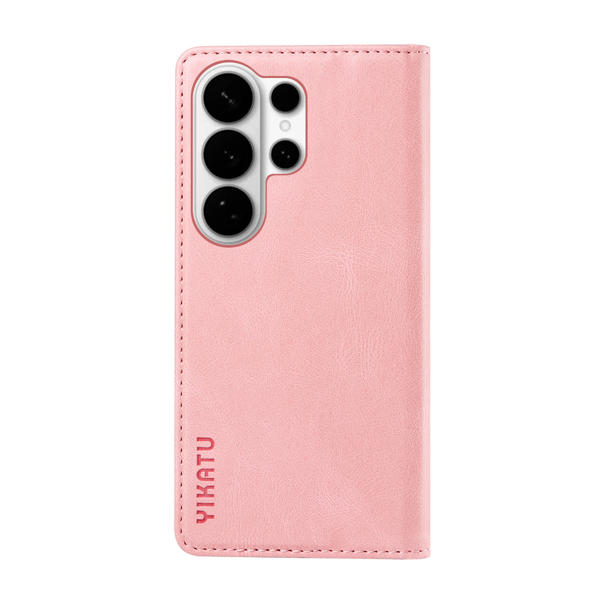 For-Samsung-Galaxy-S26-Ultra-Leather-Cover-YIKATU-YK-004-Skin-Touch-Wallet-Phone-Cases-Pink