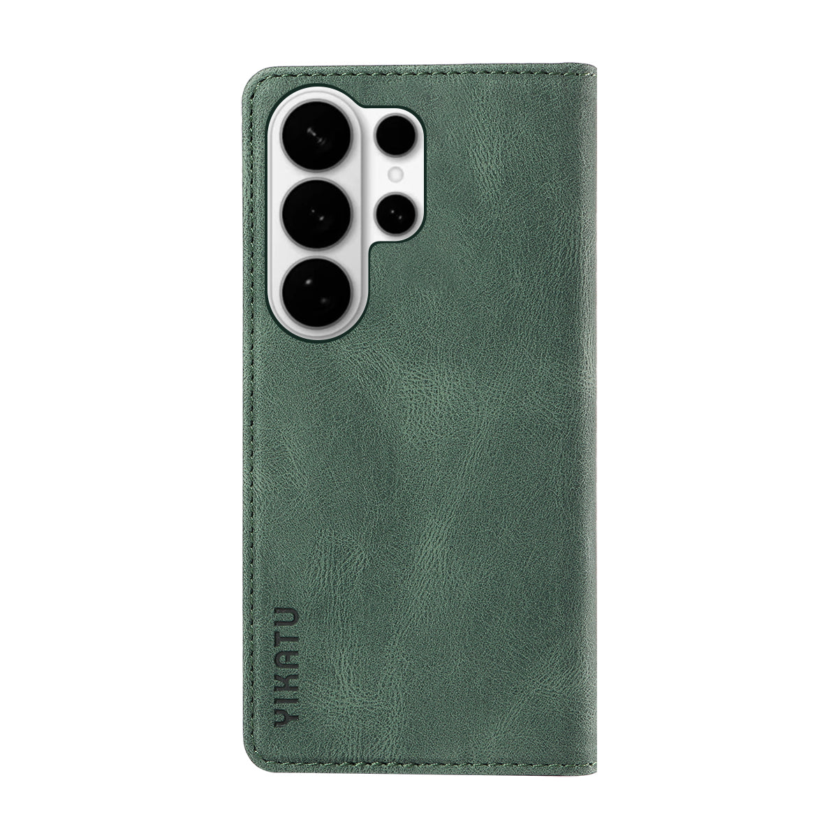 For-Samsung-Galaxy-S26-Ultra-Leather-Cover-YIKATU-YK-004-Skin-Touch-Wallet-Phone-Cases-Green