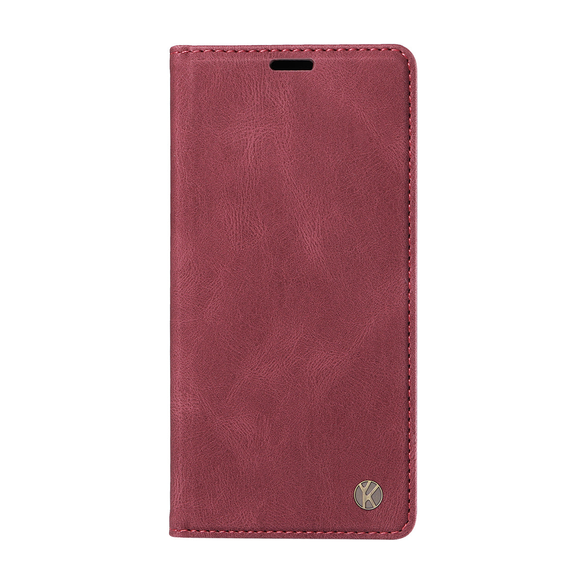 For-Samsung-Galaxy-S26-Ultra-Leather-Cover-YIKATU-YK-004-Skin-Touch-Wallet-Phone-Cases-Wine-Red