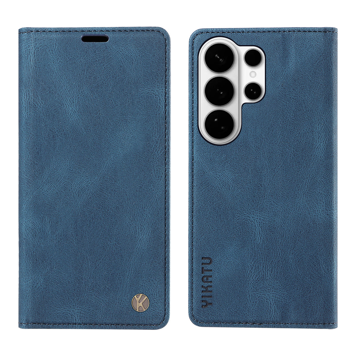 For-Samsung-Galaxy-S26-Ultra-Leather-Cover-YIKATU-YK-004-Skin-Touch-Wallet-Phone-Cases-Blue