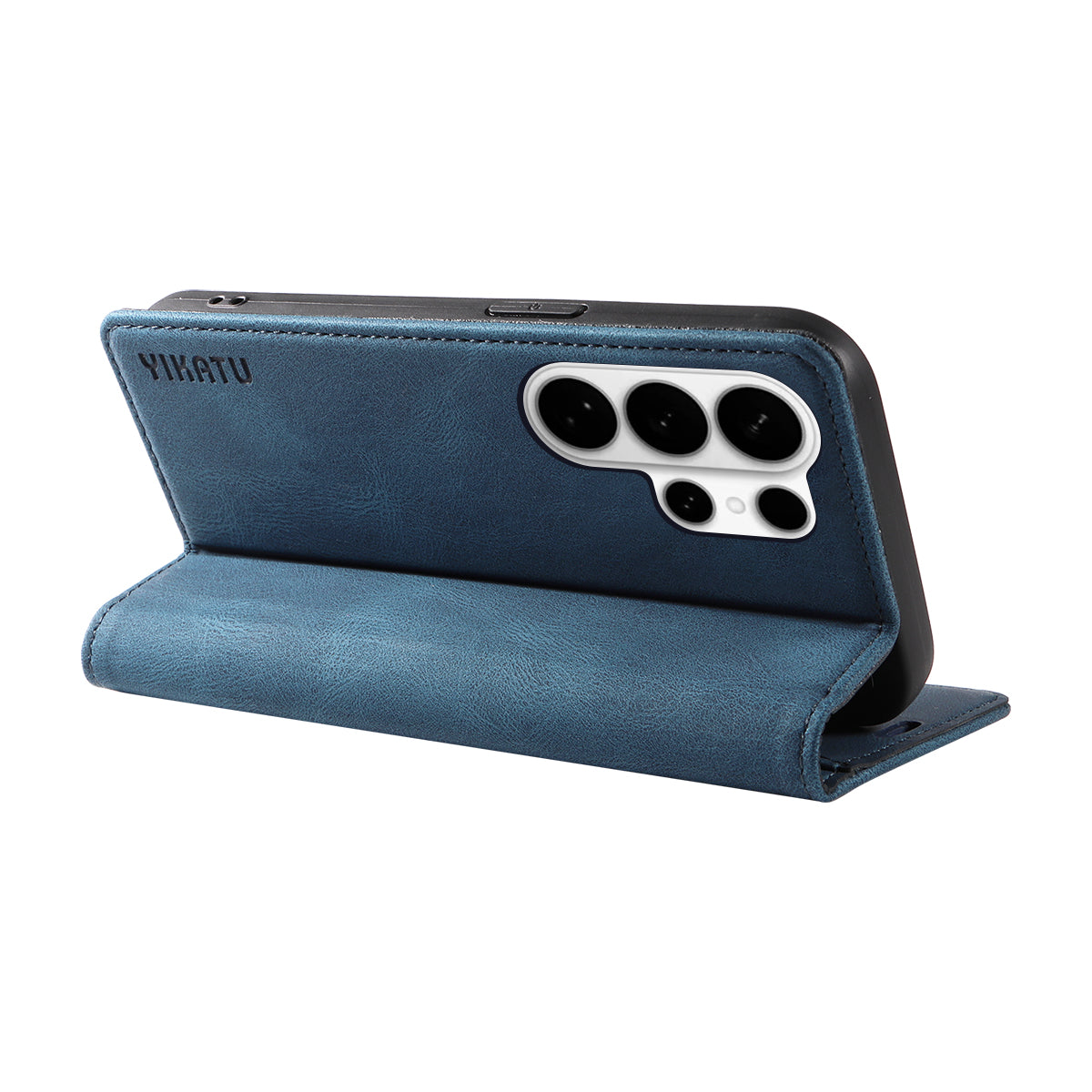 For-Samsung-Galaxy-S26-Ultra-Leather-Cover-YIKATU-YK-004-Skin-Touch-Wallet-Phone-Cases-Blue