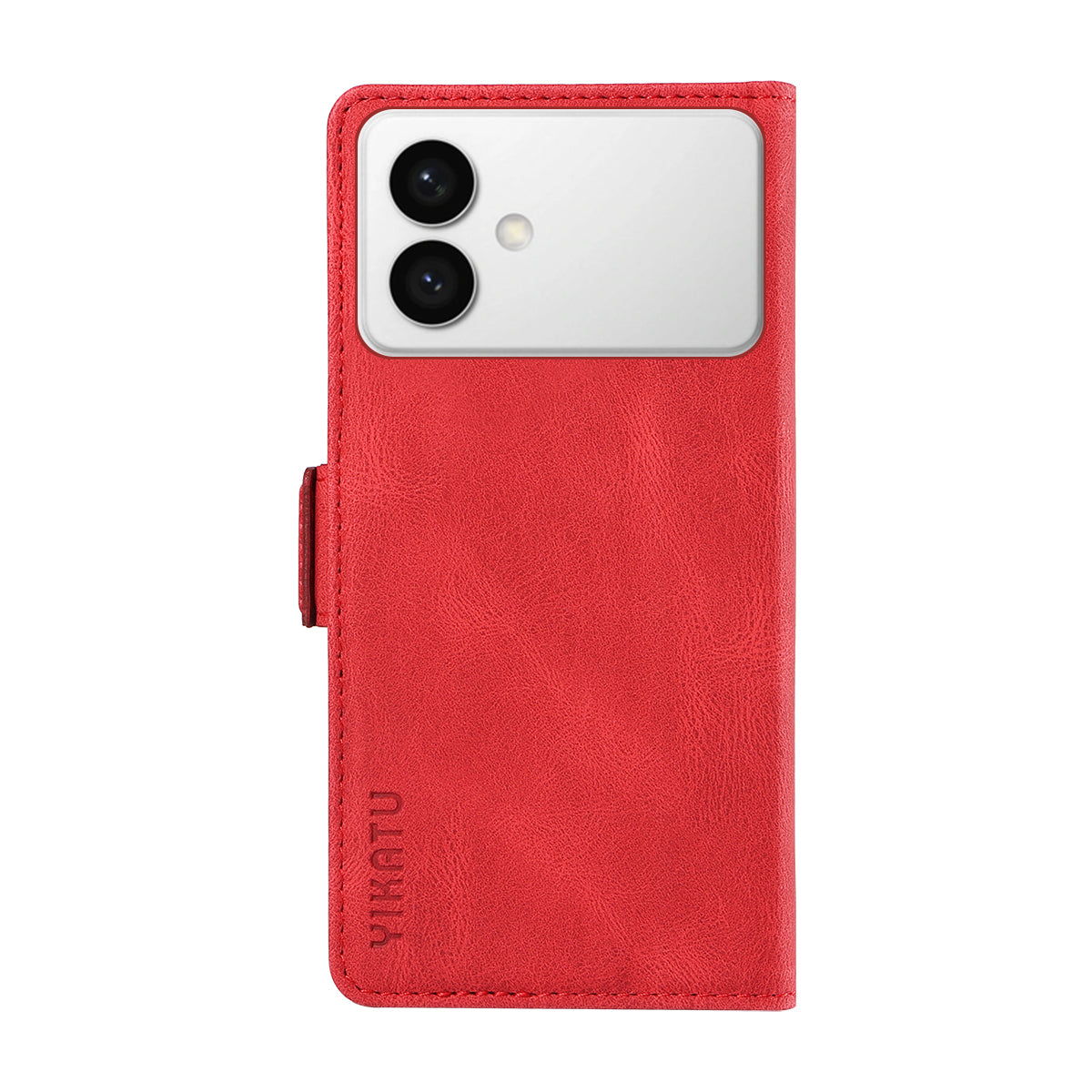 For-Samsung-Galaxy-S26-Edge-Leather-Case-YIKATU-YK-005-Skin-touch-Feeling-Wallet-Phone-Cover-Red