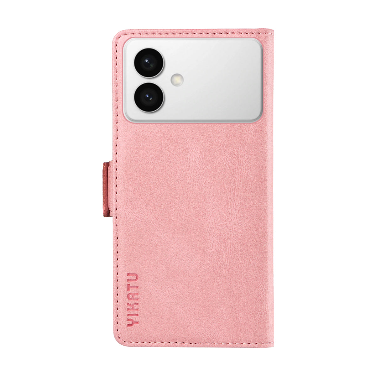 For-Samsung-Galaxy-S26-Edge-Leather-Case-YIKATU-YK-005-Skin-touch-Feeling-Wallet-Phone-Cover-Pink