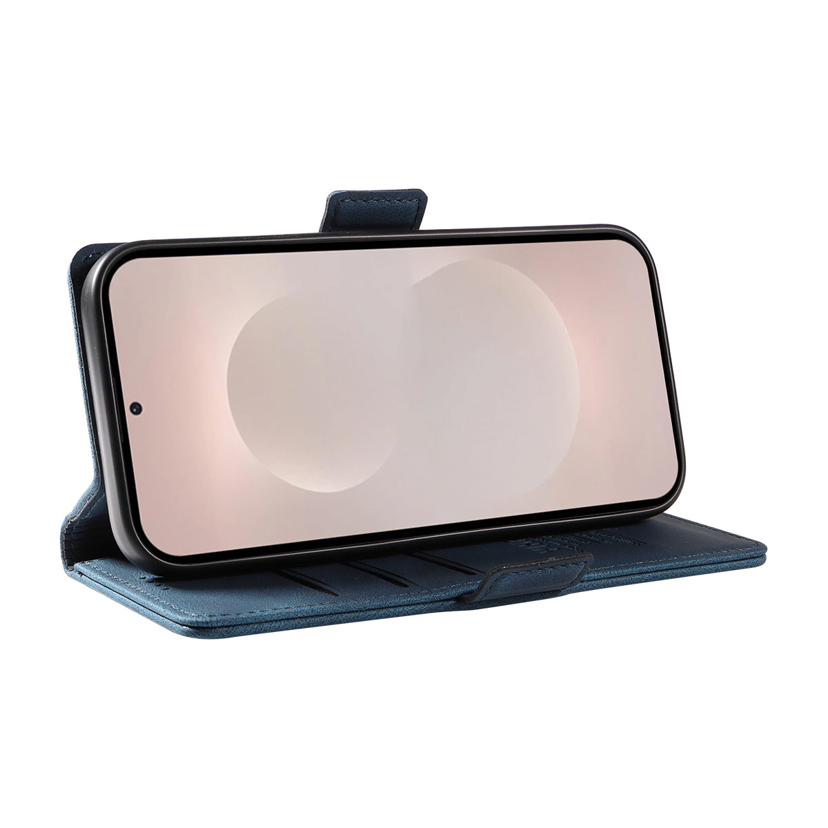 For-Samsung-Galaxy-S26-Edge-Leather-Case-YIKATU-YK-005-Skin-touch-Feeling-Wallet-Phone-Cover-Blue