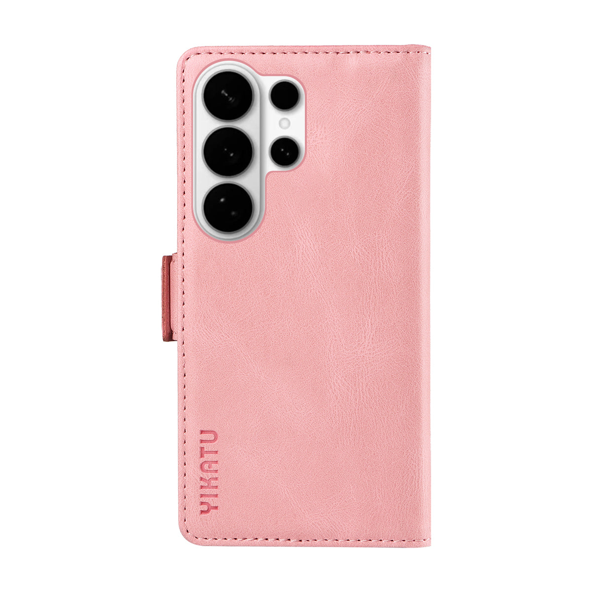 For-Samsung-Galaxy-S26-Ultra-Leather-Case-YIKATU-YK-005-Skin-touch-Feeling-Wallet-Phone-Cover-Pink
