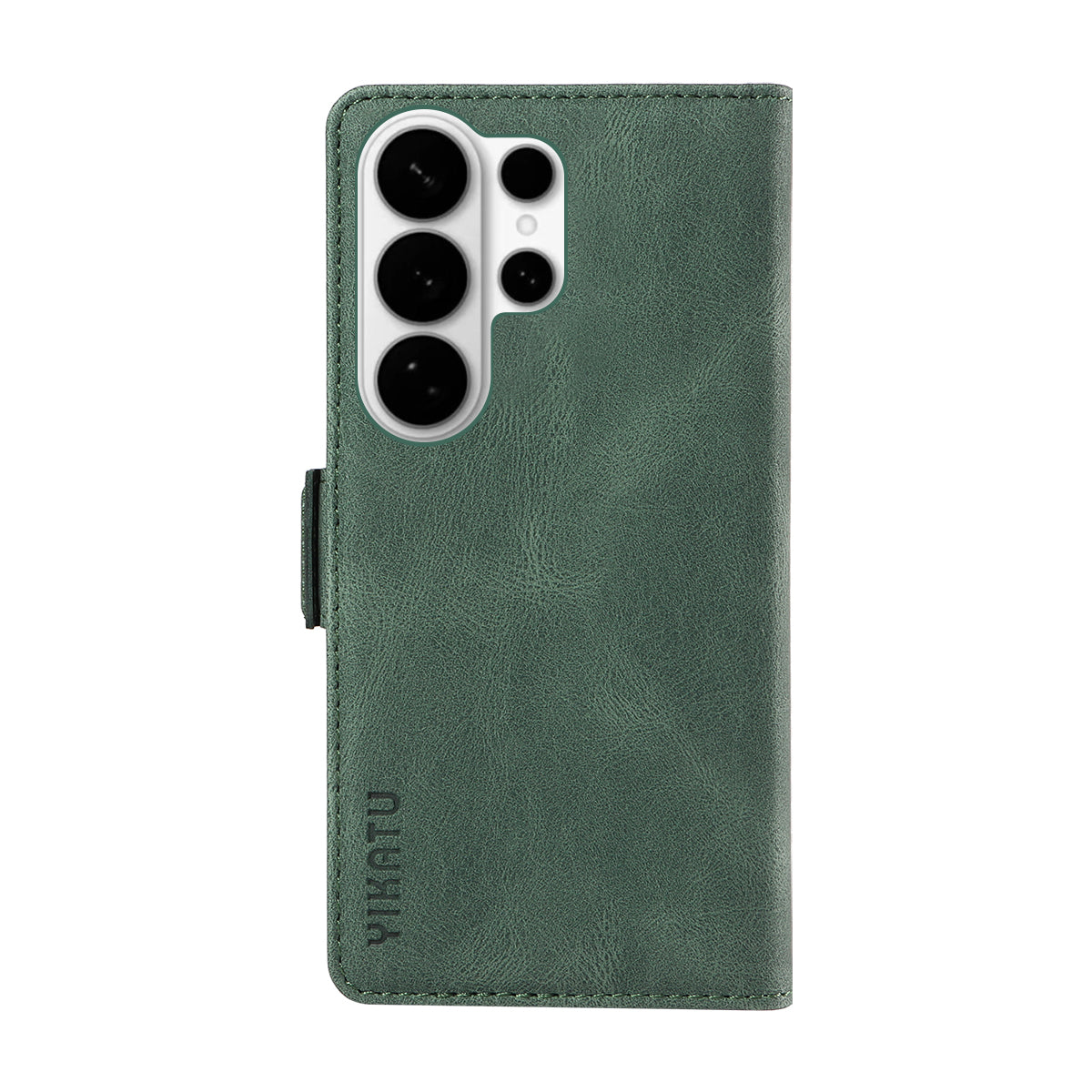 For-Samsung-Galaxy-S26-Ultra-Leather-Case-YIKATU-YK-005-Skin-touch-Feeling-Wallet-Phone-Cover-Green