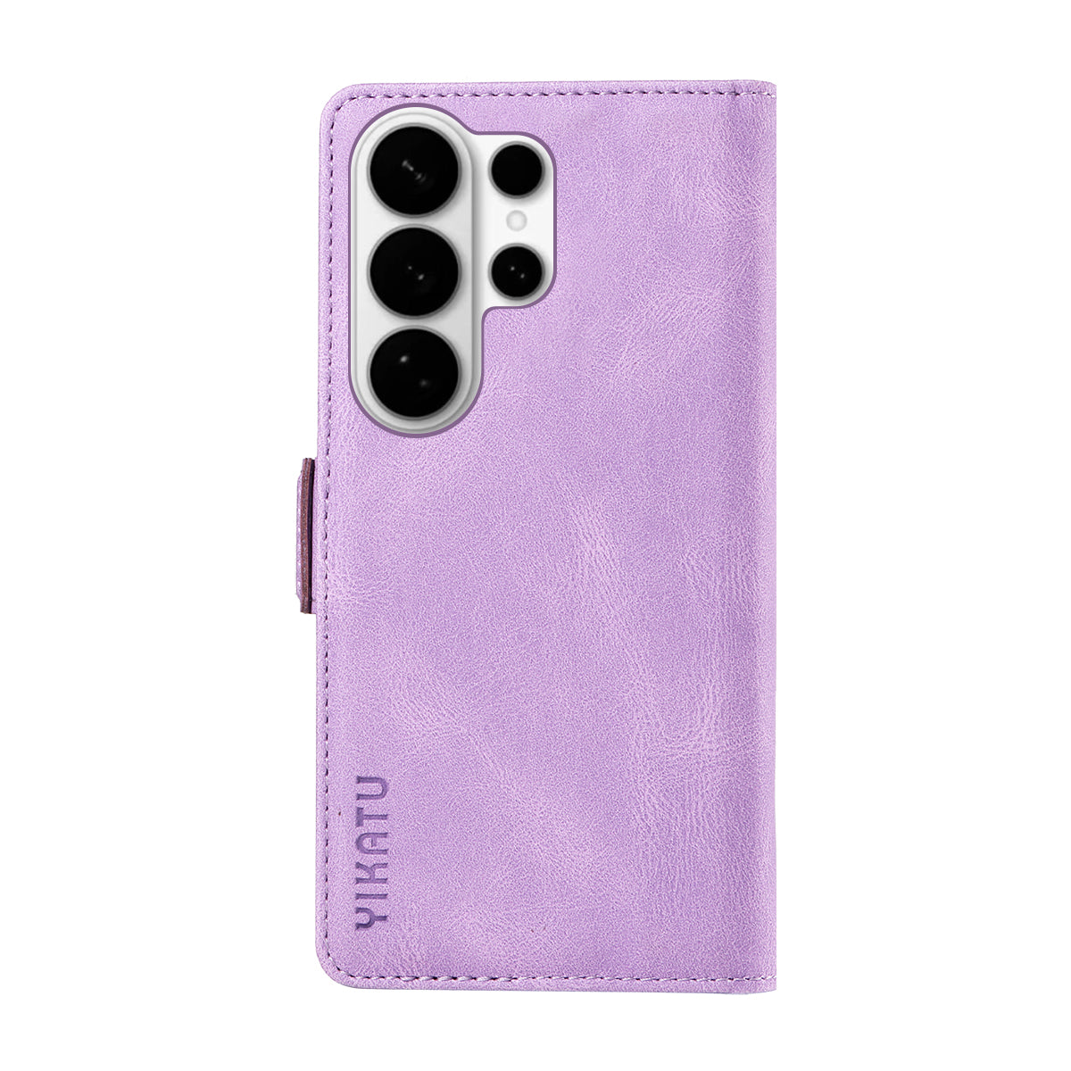 For-Samsung-Galaxy-S26-Ultra-Leather-Case-YIKATU-YK-005-Skin-touch-Feeling-Wallet-Phone-Cover-Purple