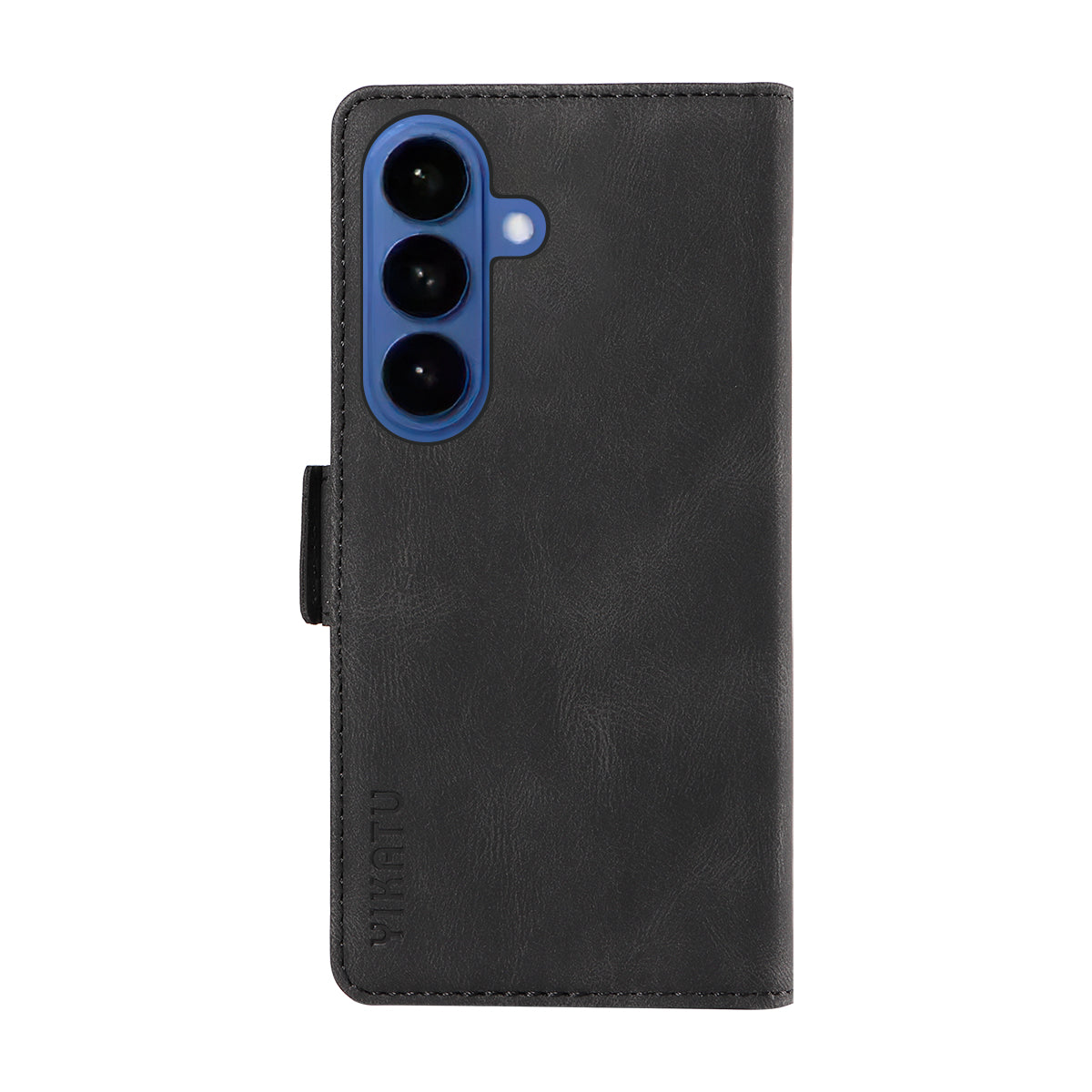 For-Samsung-Galaxy-S26-/-S26-Pro-Leather-Case-YIKATU-YK-005-Skin-touch-Feeling-Wallet-Phone-Cover-Black