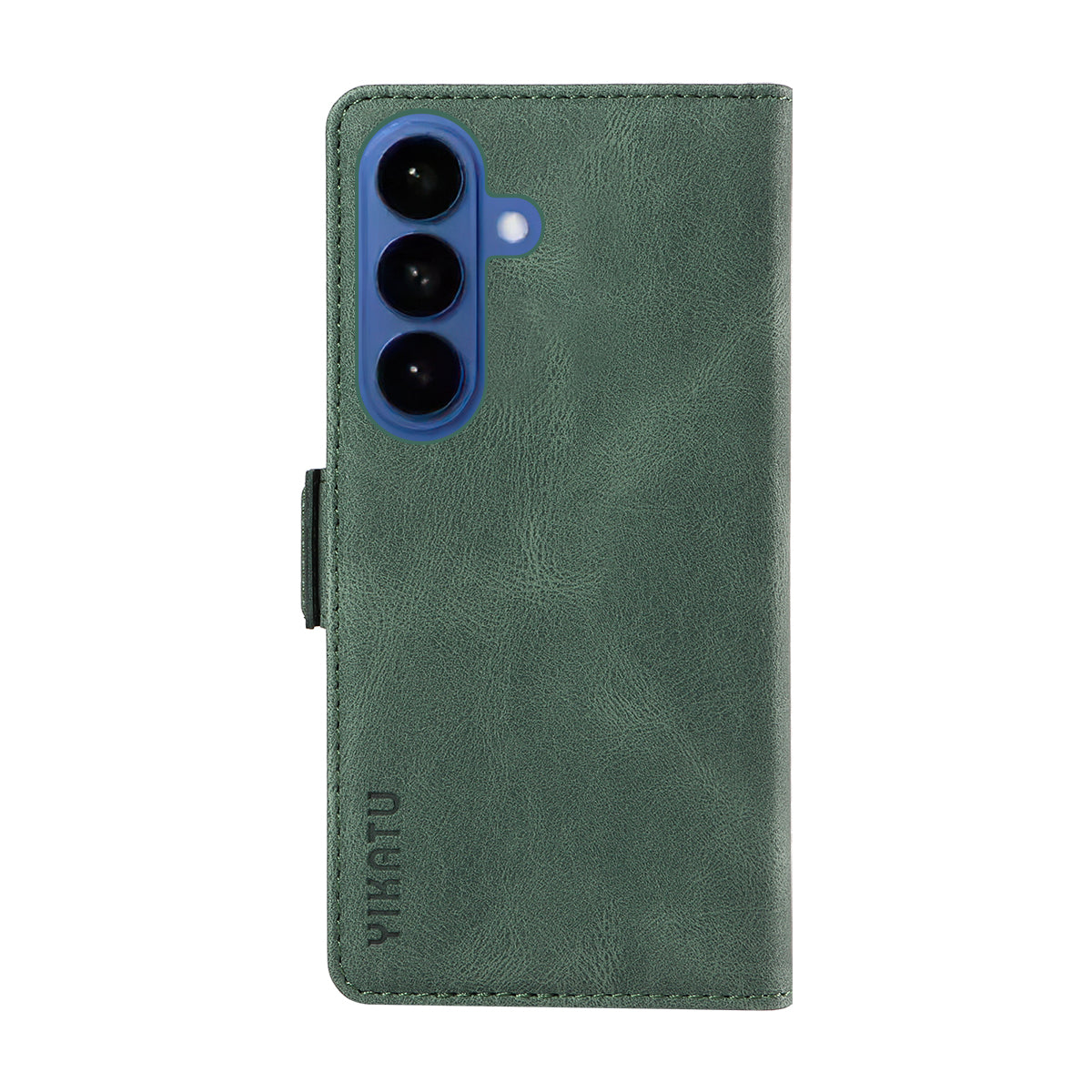 For-Samsung-Galaxy-S26-/-S26-Pro-Leather-Case-YIKATU-YK-005-Skin-touch-Feeling-Wallet-Phone-Cover-Green