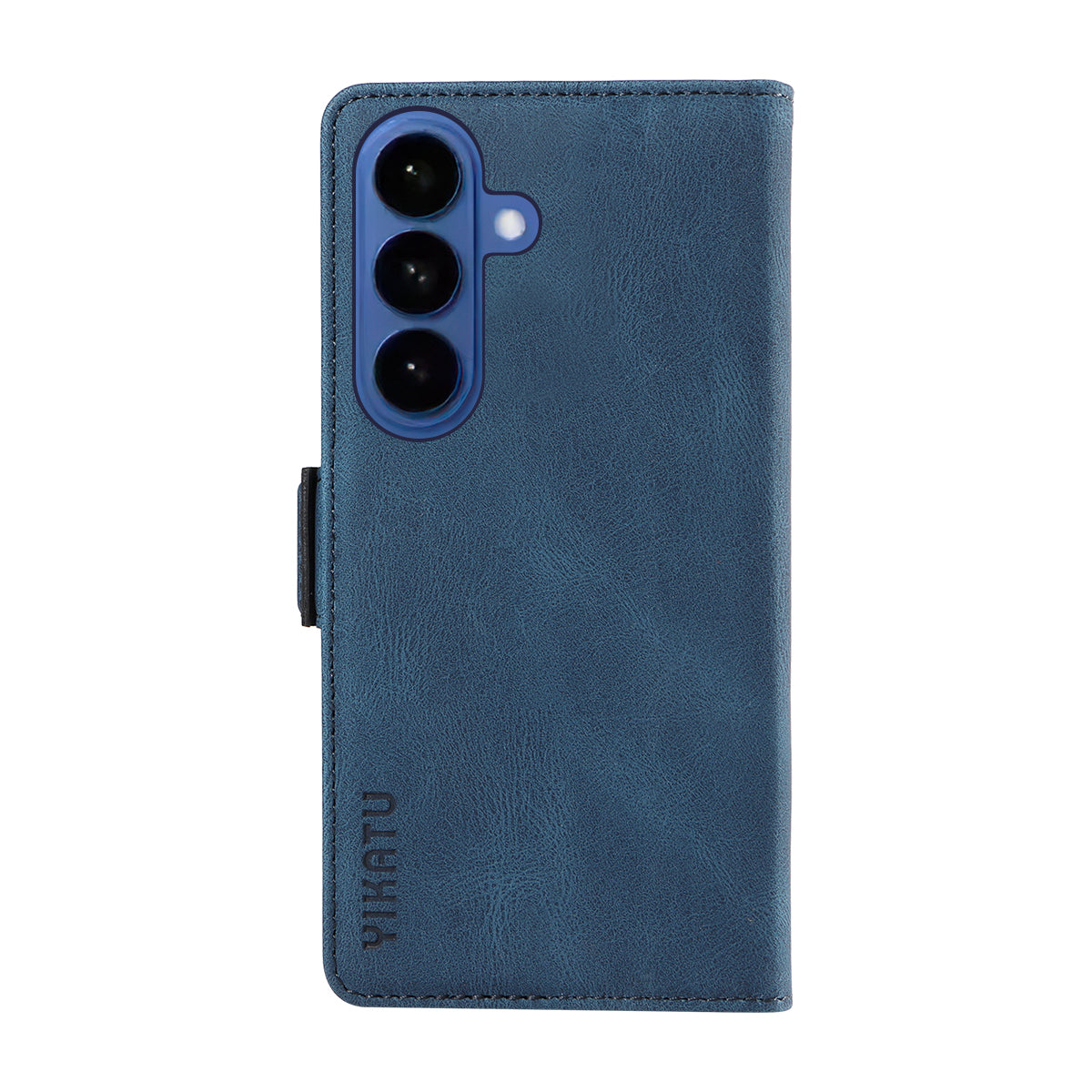 For-Samsung-Galaxy-S26-/-S26-Pro-Leather-Case-YIKATU-YK-005-Skin-touch-Feeling-Wallet-Phone-Cover-Blue