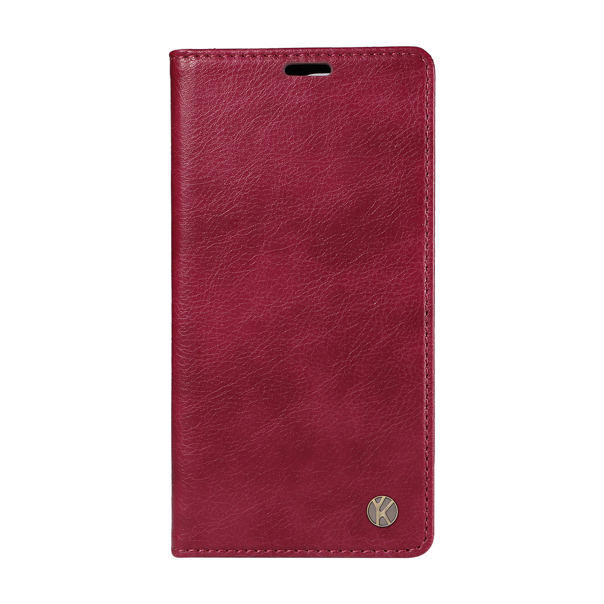 For-Samsung-Galaxy-S26-/-S26-Pro-Wallet-Case-YIKATU-YK-006-Magnetic-Closure-Leather-Phone-Cover-Litchi-Texture-Wine-Red