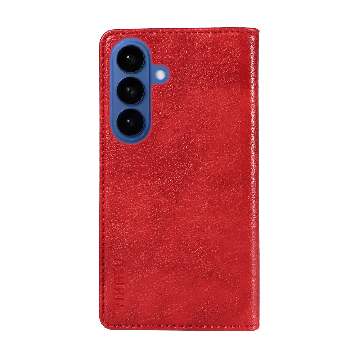 For-Samsung-Galaxy-S26-/-S26-Pro-Wallet-Case-YIKATU-YK-006-Magnetic-Closure-Leather-Phone-Cover-Litchi-Texture-Red