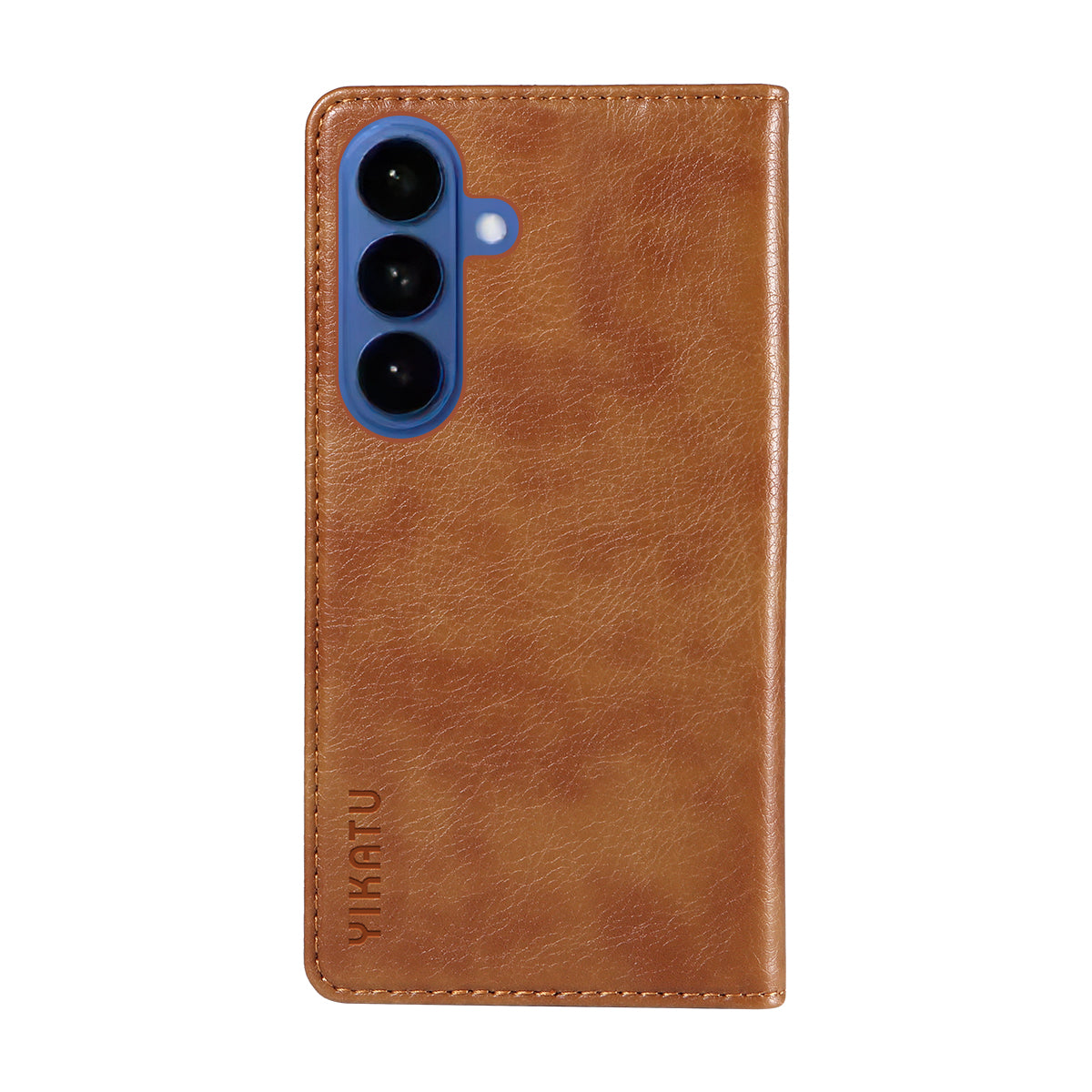 For-Samsung-Galaxy-S26-/-S26-Pro-Wallet-Case-YIKATU-YK-006-Magnetic-Closure-Leather-Phone-Cover-Litchi-Texture-Brown
