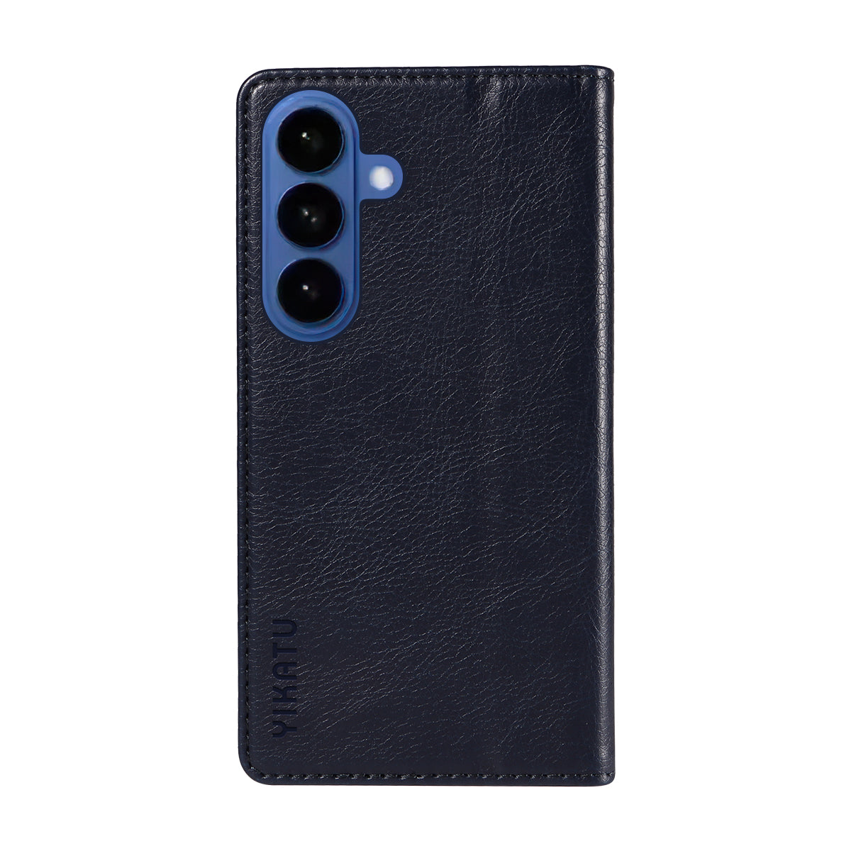For-Samsung-Galaxy-S26-/-S26-Pro-Wallet-Case-YIKATU-YK-006-Magnetic-Closure-Leather-Phone-Cover-Litchi-Texture-Navy-Blue