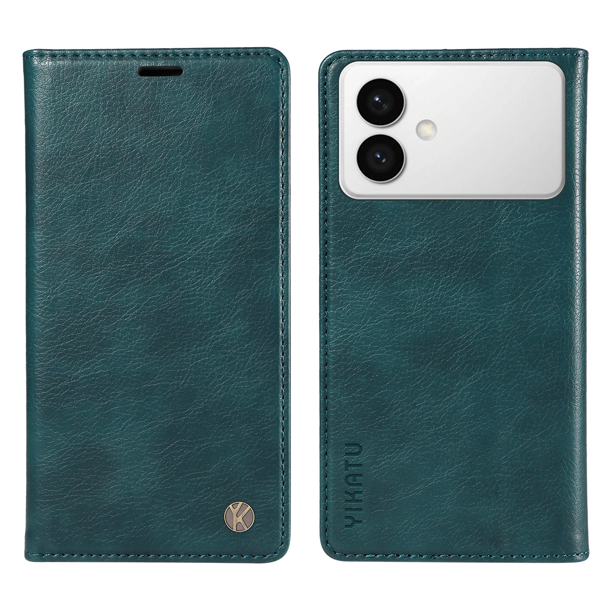 For-Samsung-Galaxy-S26-Edge-Wallet-Case-YIKATU-YK-006-Magnetic-Closure-Leather-Phone-Cover-Litchi-Texture-Blue