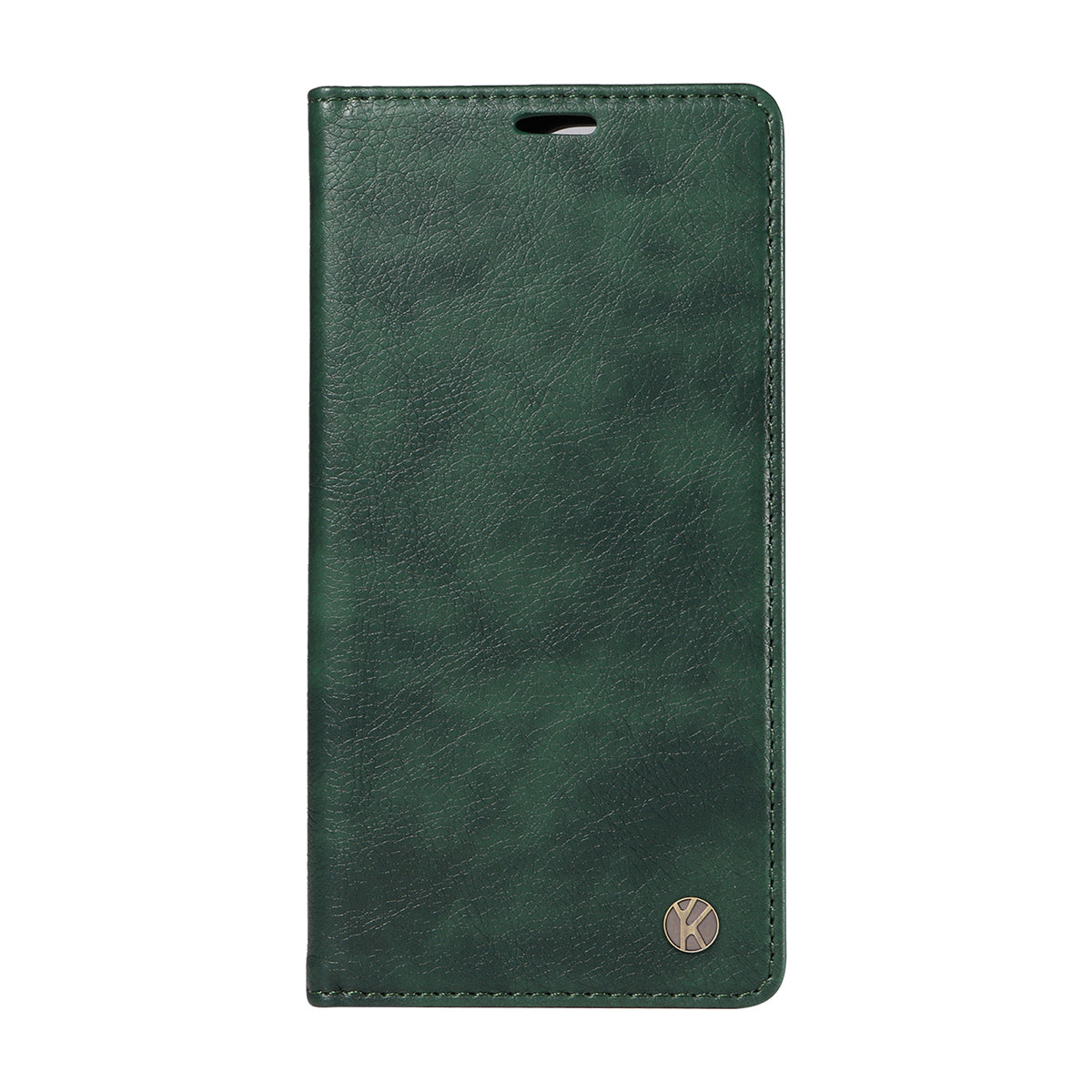 For-Samsung-Galaxy-S26-Edge-Wallet-Case-YIKATU-YK-006-Magnetic-Closure-Leather-Phone-Cover-Litchi-Texture-Green