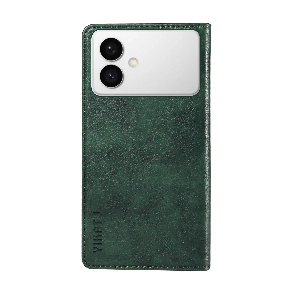 For-Samsung-Galaxy-S26-Edge-Wallet-Case-YIKATU-YK-006-Magnetic-Closure-Leather-Phone-Cover-Litchi-Texture-Green