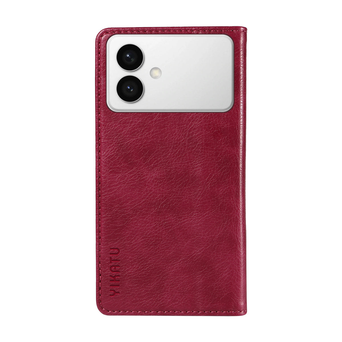 For-Samsung-Galaxy-S26-Edge-Wallet-Case-YIKATU-YK-006-Magnetic-Closure-Leather-Phone-Cover-Litchi-Texture-Wine-Red