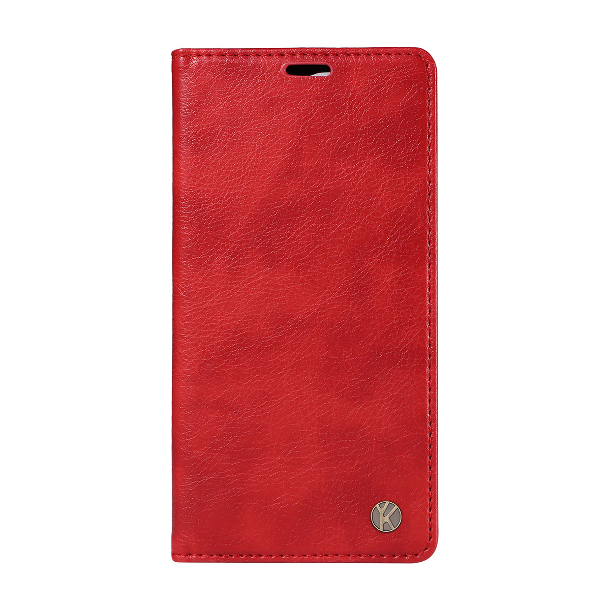 For-Samsung-Galaxy-S26-Edge-Wallet-Case-YIKATU-YK-006-Magnetic-Closure-Leather-Phone-Cover-Litchi-Texture-Red