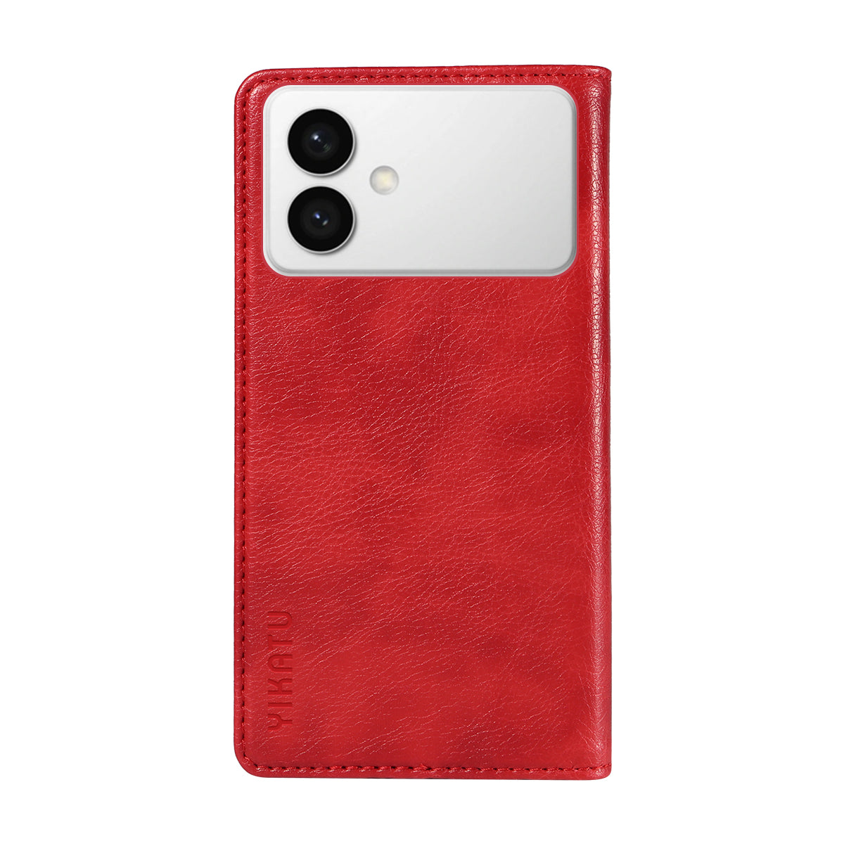 For-Samsung-Galaxy-S26-Edge-Wallet-Case-YIKATU-YK-006-Magnetic-Closure-Leather-Phone-Cover-Litchi-Texture-Red