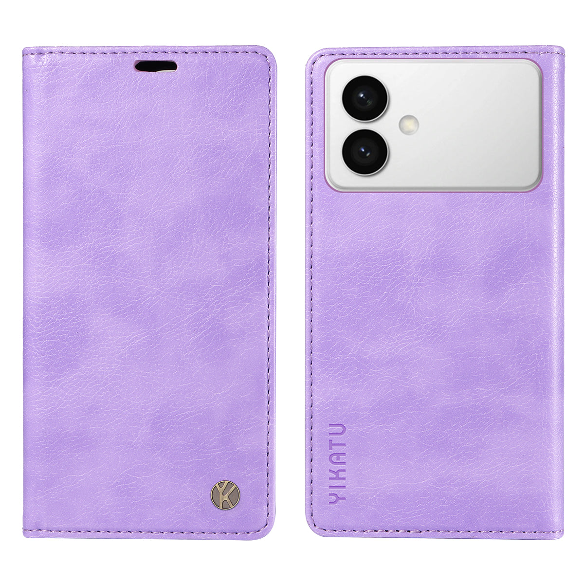 For-Samsung-Galaxy-S26-Edge-Wallet-Case-YIKATU-YK-006-Magnetic-Closure-Leather-Phone-Cover-Litchi-Texture-Purple