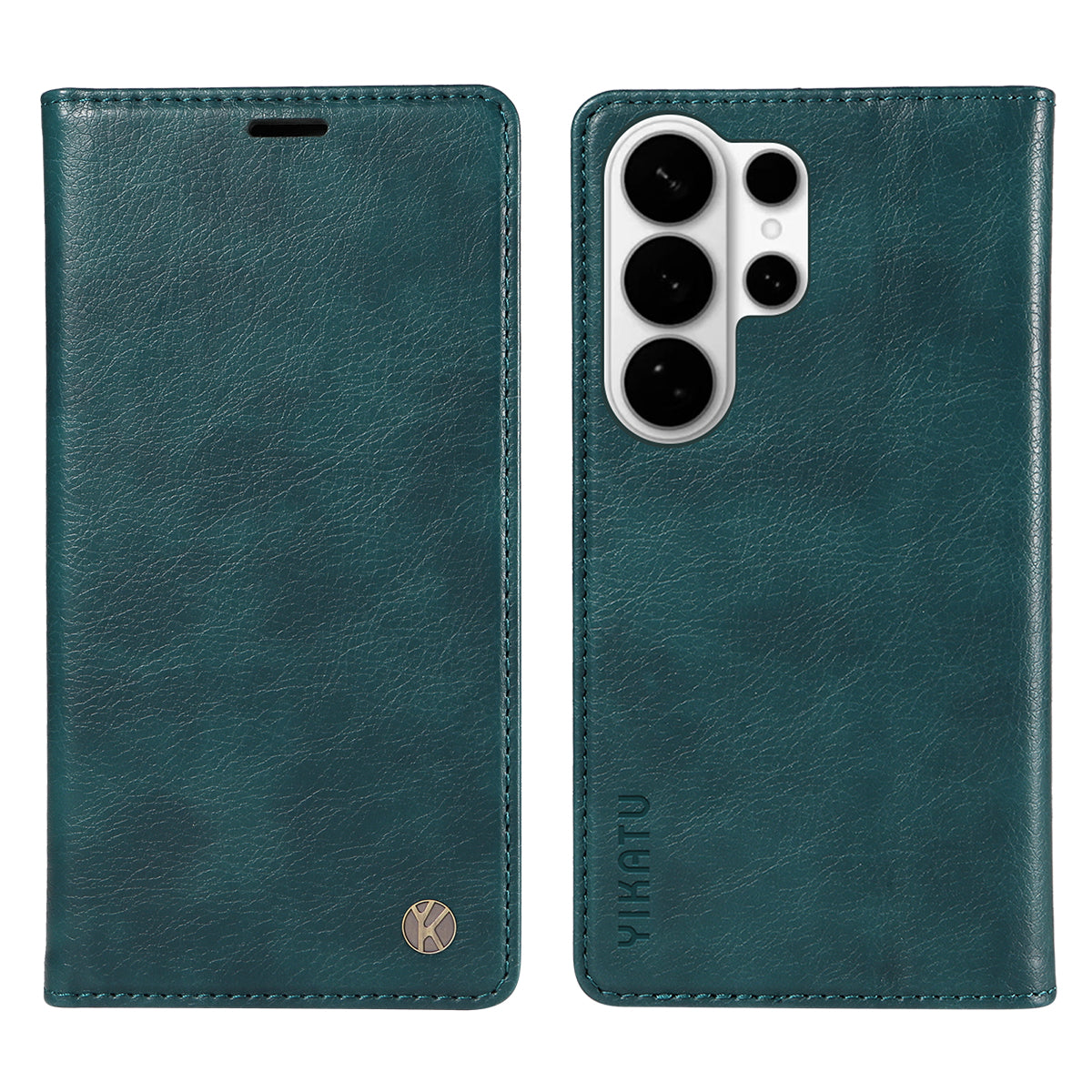 For-Samsung-Galaxy-S26-Ultra-Wallet-Case-YIKATU-YK-006-Magnetic-Closure-Leather-Phone-Cover-Litchi-Texture-Blue