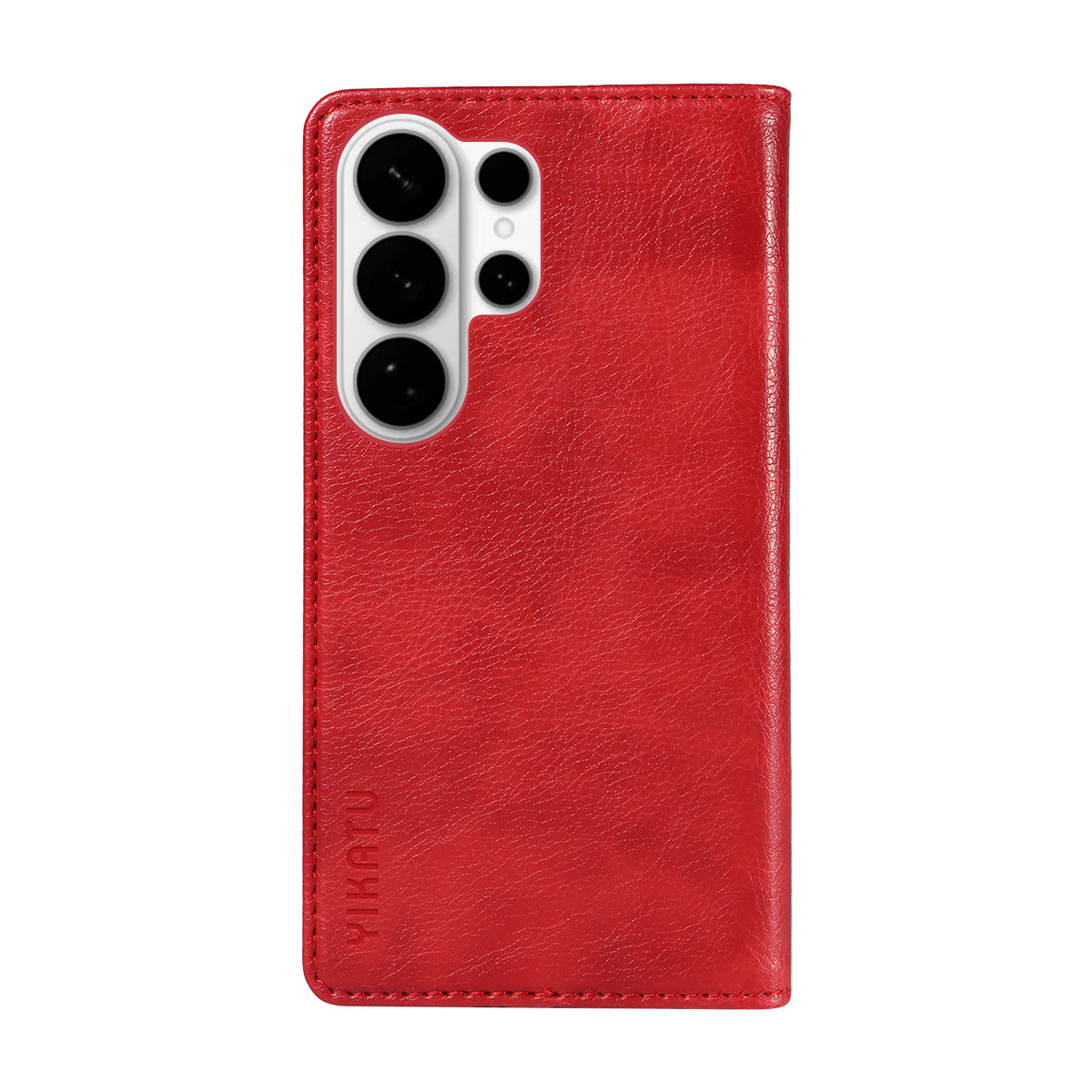 For-Samsung-Galaxy-S26-Ultra-Wallet-Case-YIKATU-YK-006-Magnetic-Closure-Leather-Phone-Cover-Litchi-Texture-Red