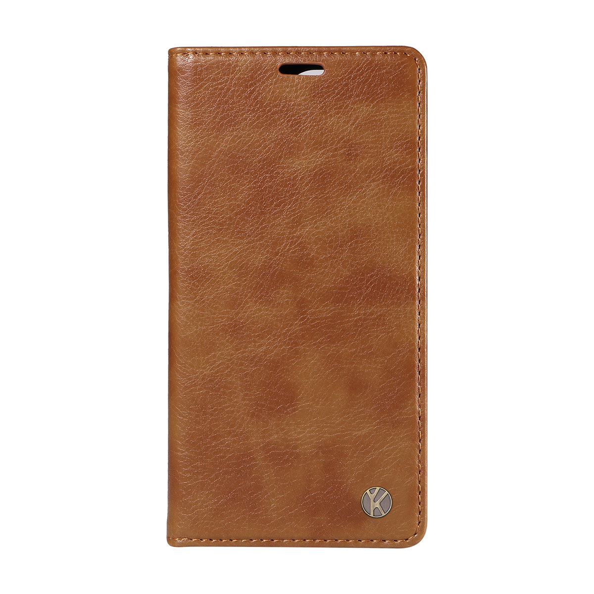 For-Samsung-Galaxy-S26-Ultra-Wallet-Case-YIKATU-YK-006-Magnetic-Closure-Leather-Phone-Cover-Litchi-Texture-Brown
