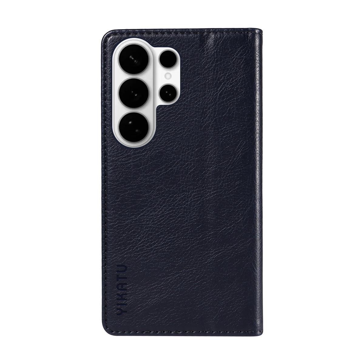 For-Samsung-Galaxy-S26-Ultra-Wallet-Case-YIKATU-YK-006-Magnetic-Closure-Leather-Phone-Cover-Litchi-Texture-Navy-Blue