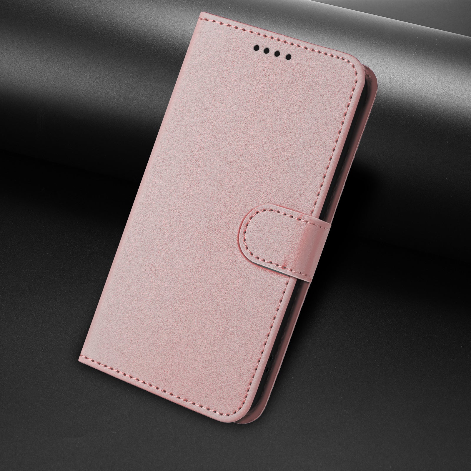 For-Samsung-Galaxy-S26-Ultra-Leather-Case-Wallet-Stand-Solid-Color-Anti-Drop-Phone-Cover-Rose-Gold