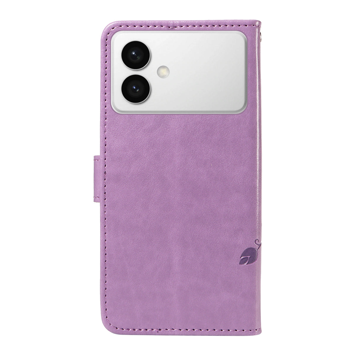 For-Samsung-Galaxy-S26-Edge-PU-Leather-Cases-Flower-Pattern-Wallet-Stand-Phone-Cover-with-Strap-Light-Purple