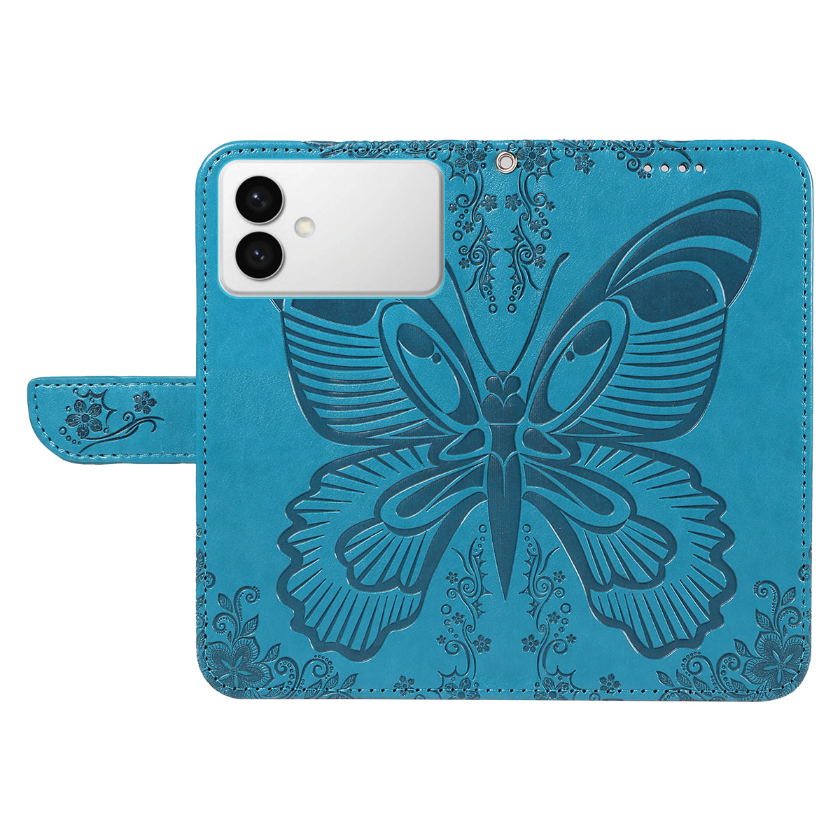 For-Samsung-Galaxy-S26-Edge-Case-Butterfly-Pattern-PU-Leather-Folio-Flip-Phone-Cover-Blue