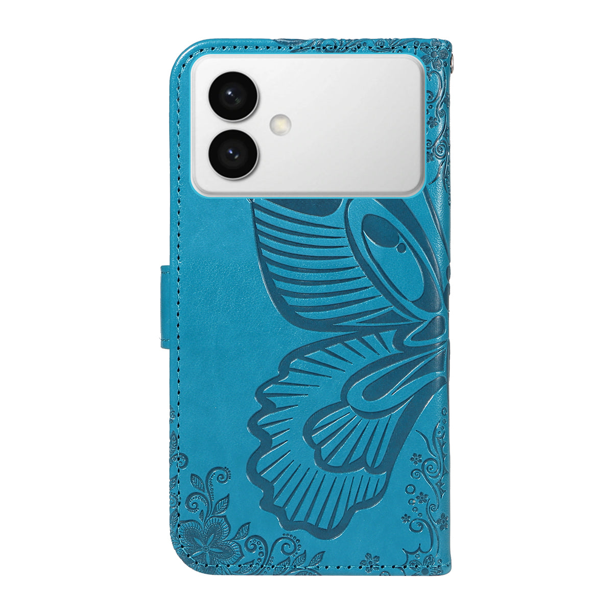 For-Samsung-Galaxy-S26-Edge-Case-Butterfly-Pattern-PU-Leather-Folio-Flip-Phone-Cover-Blue